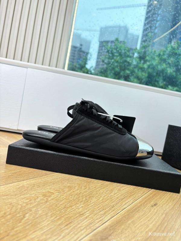 Prada Metal Toe Thin Sole Trainer Casual Shoes - LY00270