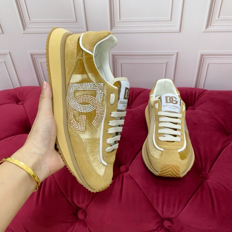 Dolce & Gabbana 2025 SS New Collection Luxury Embroidered Logo Sneakers - AS00300