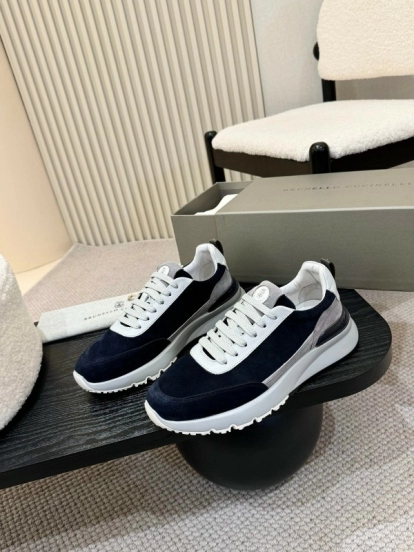 Brunello Cucinelli Casual Sneakers with Textured Calfskin and Seasonal Colors - KFY00320