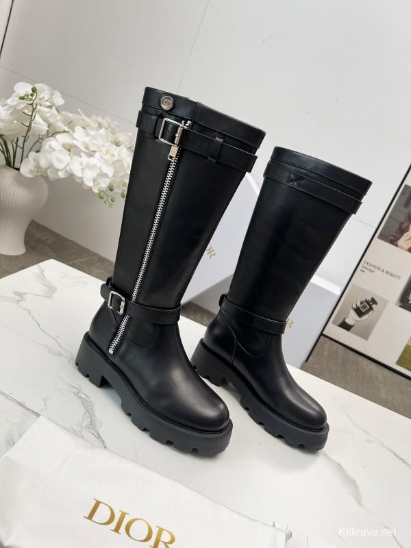 Dior 2025/SS Retro British Style Brogue New Knight Boots - LY00460