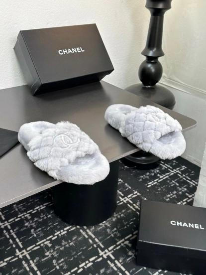 Chanel 2025 Spring/Summer Luxury Wool Slippers - LY00250