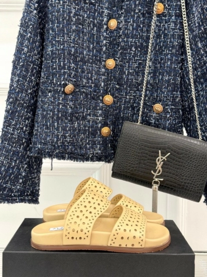 Alaia Spring Summer 2025 Laser Cutout Casual Sandals - KFY00260