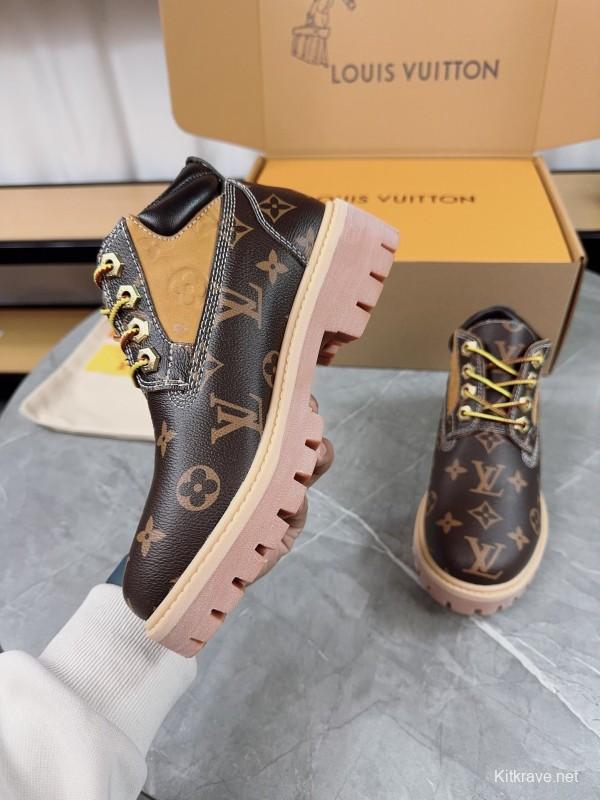 Timberland LV Monogram Waterproof Suede Leather 6-Inch Boots - LY00370