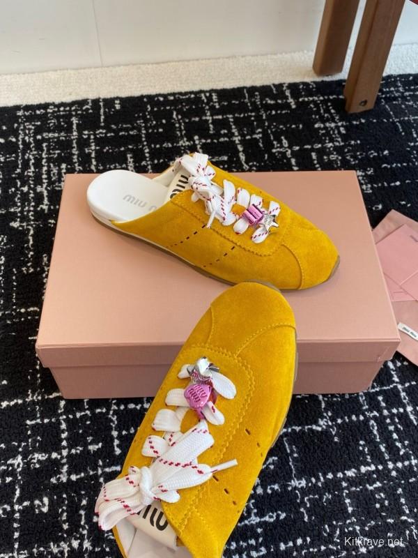 MiuMiu Slip-On Lazy Shoes Deacon Casual Half-Drag - KFY00295