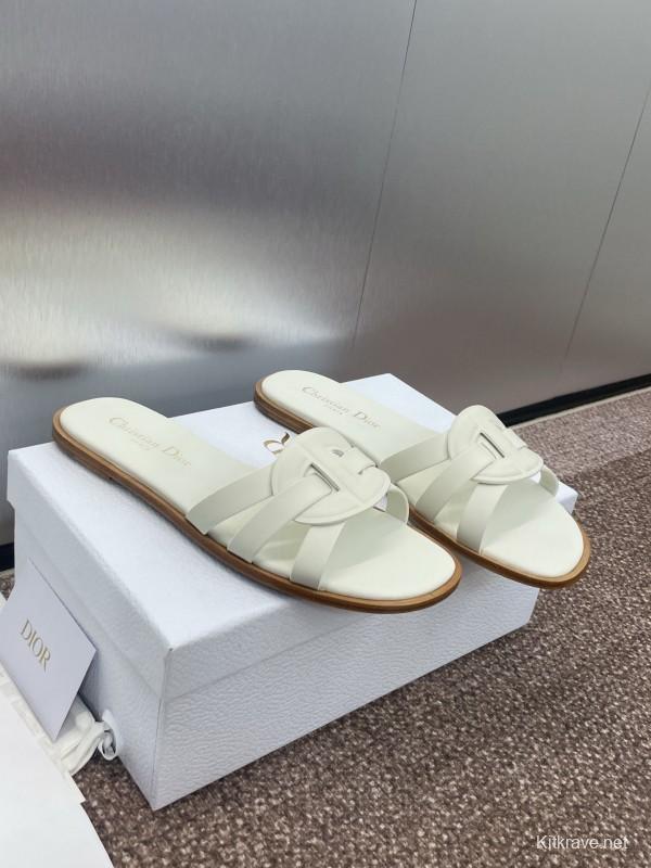 Dior D-Club Jelly Color Hollow Layered Cross Strap Women's Sandals - KFY00280