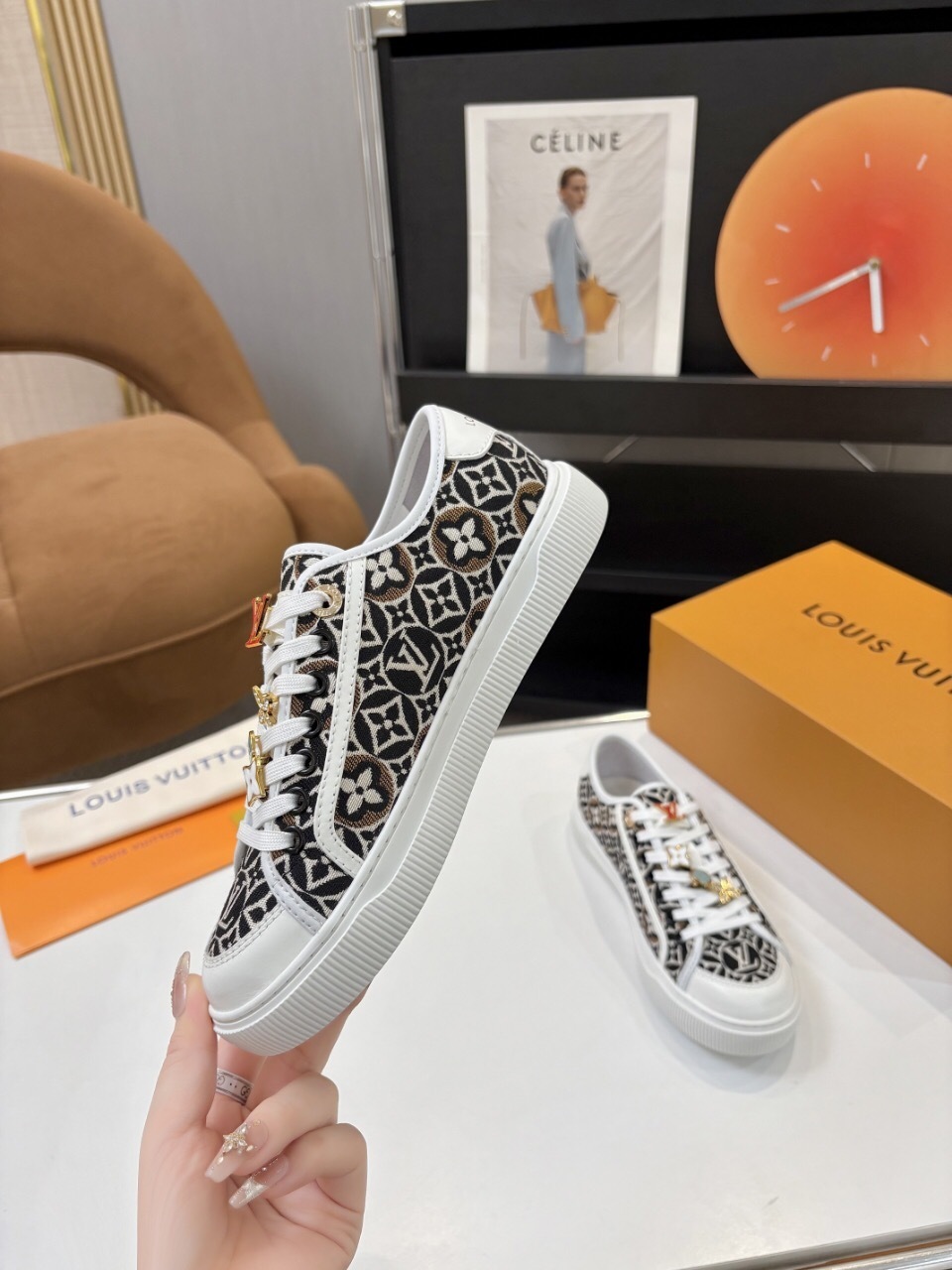 Louis Vuitton Lagoon Series Denim Sneakers with Buckle - AS00300