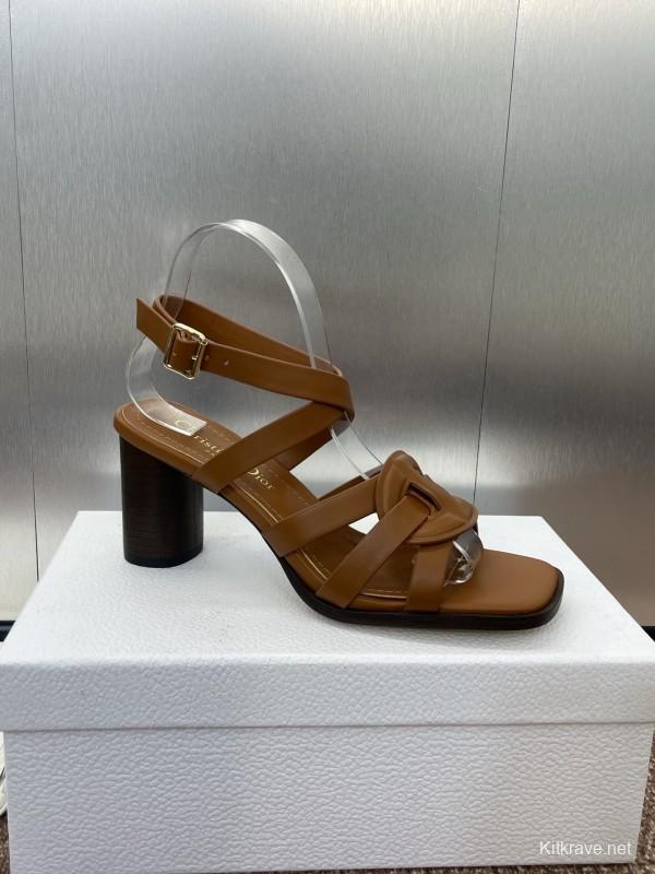 Dior D-Club Jelly Color Hollow Layered Cross Strap High Heel Women Shoes - KFY00290
