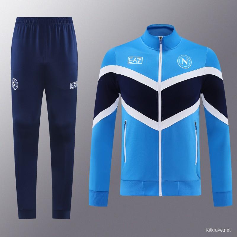 25/26 Napoli Blue/Black Full Zipper Jacket+Long Pants