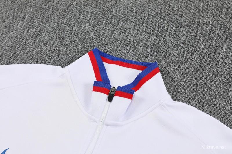 2026 England White FULL Zipper Jacket Tracksuit +Long Pants