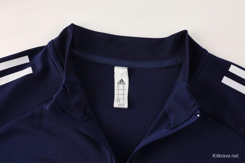 25/26  Adidas Navy Blue Full zipper Jacket Tracksuit+ long pants