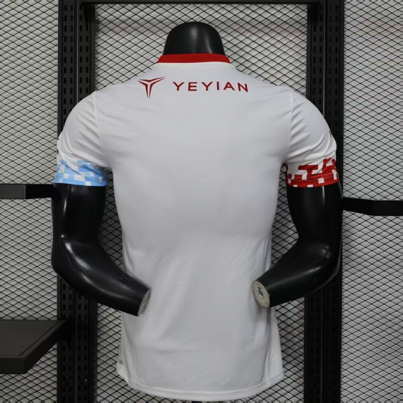 Player Version 25/26 Chivas Guadalajara Esports Third White with Pixel Art Pattern Jersey
