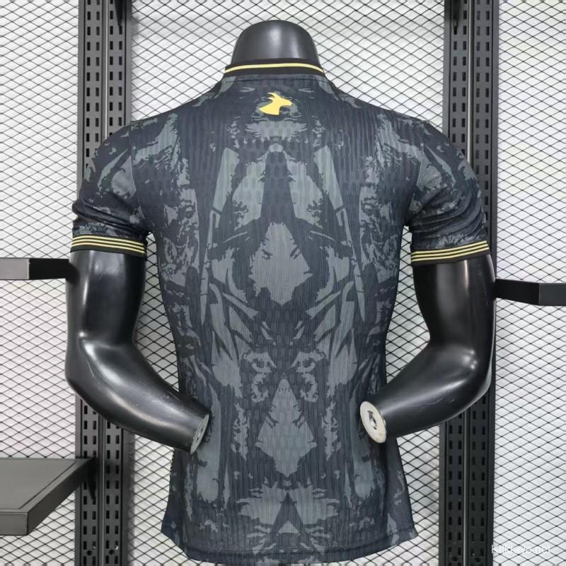2026 Player Version Portugal Dark Grey with Abstract Graphic Pattern Jersey