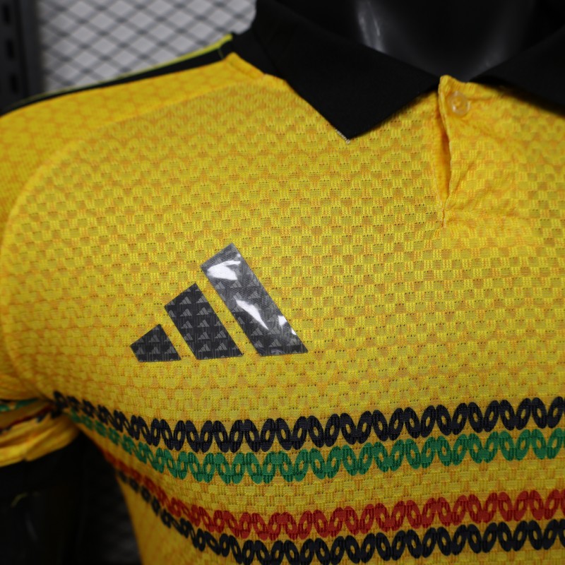 Player Version 2027 Jamaica Home Yellow with Reggae Stripe Jersey