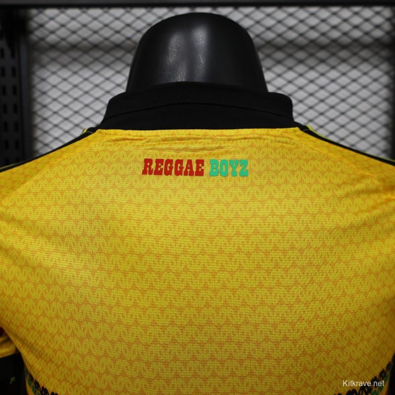 Player Version 2027 Jamaica Home Yellow with Reggae Stripe Jersey
