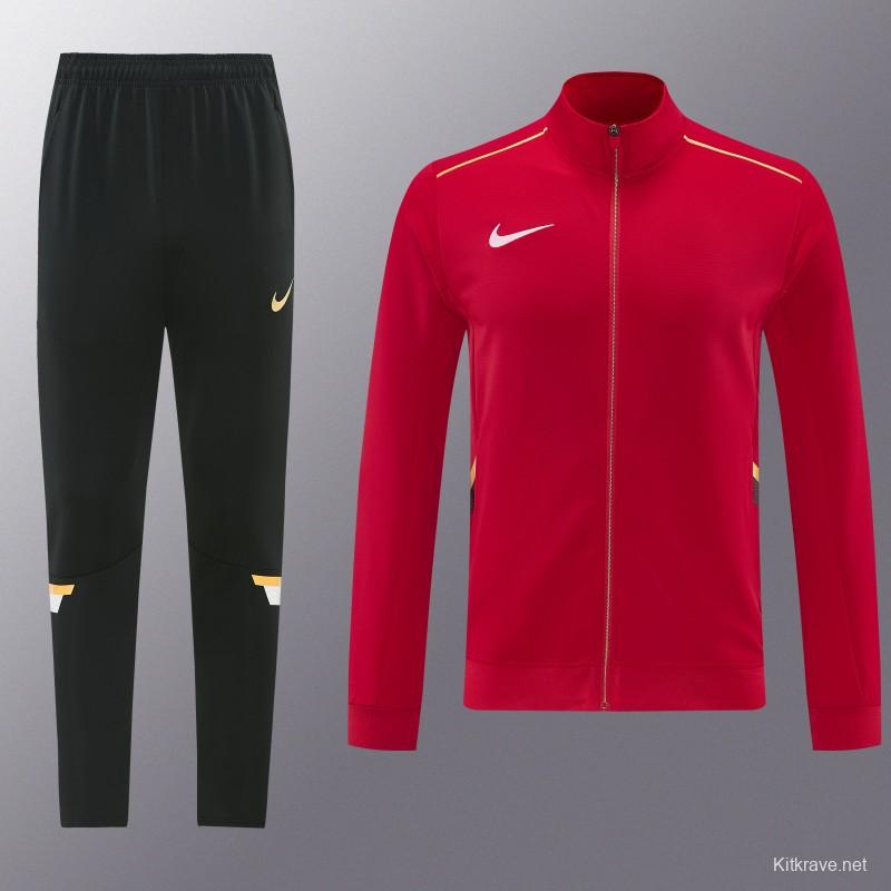 2026 Nike Red Full Zipper Jacket + Long Pants