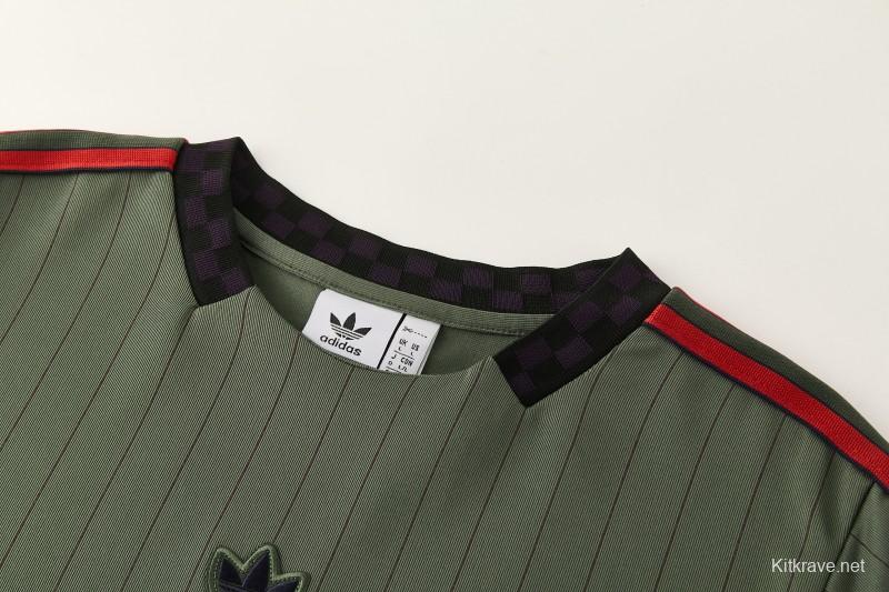 26/27 Bayern München  Forest Green  Pinstripe  Short Sleeve+Soccer Shorts