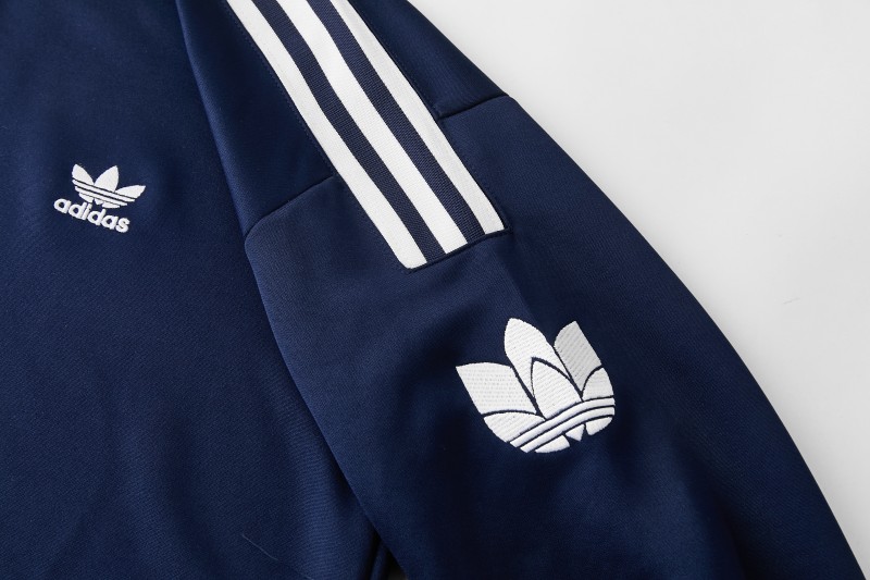 2026 Adidas Navy Blue Full Zipper Jacket + Long Pants