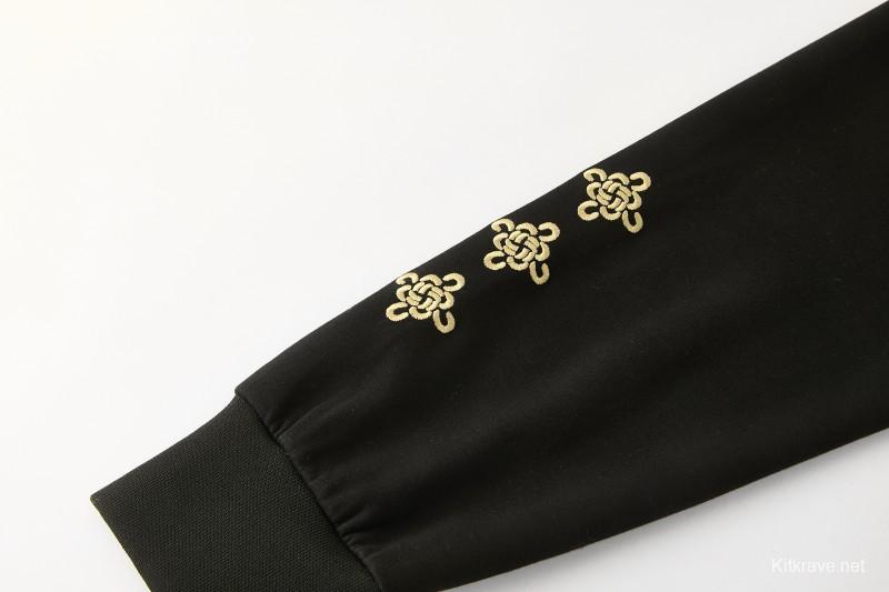 26/27 Manchester United Black Pullover Hooded Tracksuit + Long Pants