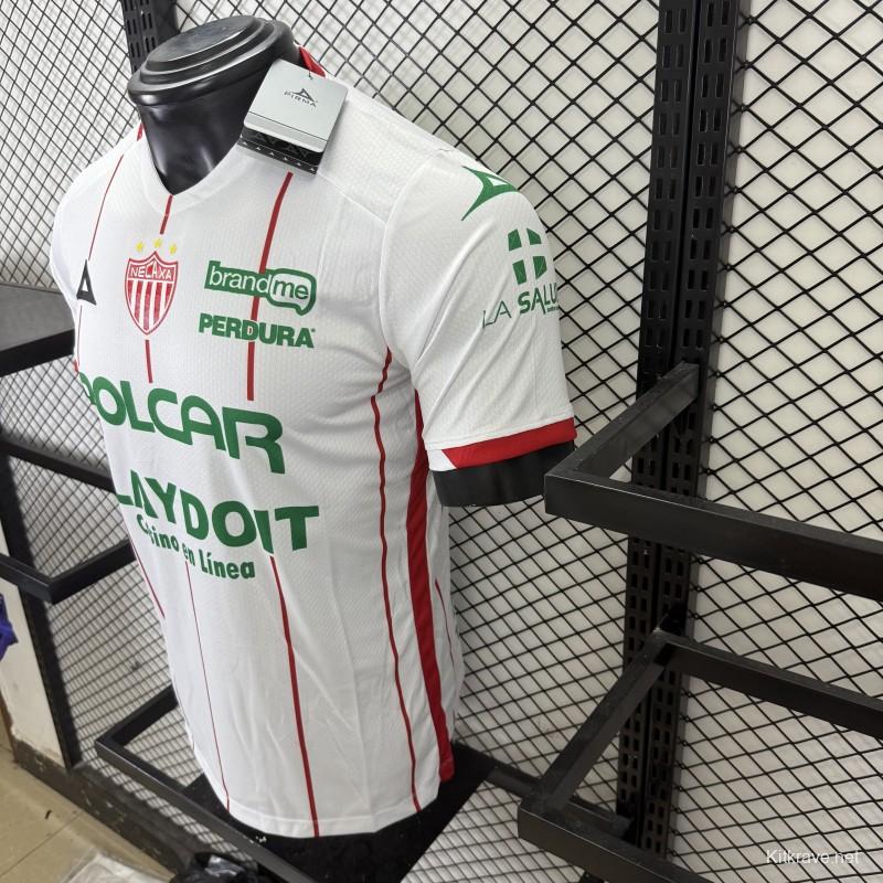Player Version 25/26 Club Necaxa White with Red Pinstripe Jersey
