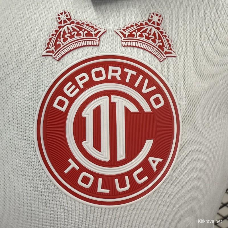Player Version 26/27 Deportivo Toluca FC New Balance Away White Red Jersey