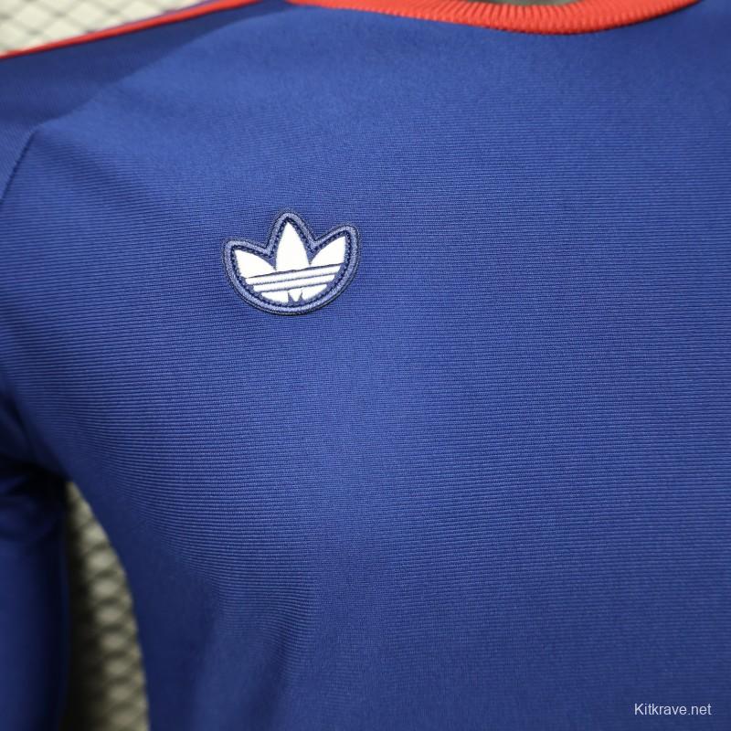 Player Version 26/27 Newcastle United Blue 1990 Vintage Remake  Long Sleeve Away Jersey