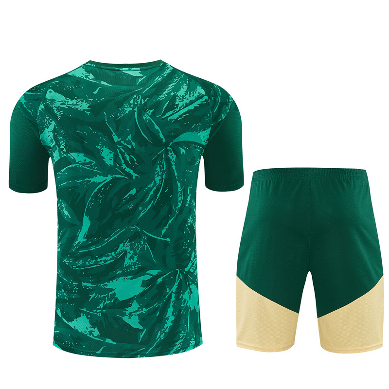 2026 Real Madrid Green Camouflage  Short Sleeve+Soccer Shorts