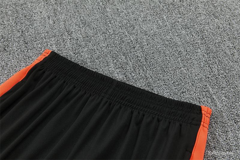 2026 Netherlands Black & Orange  Half Zipper Jacket Tracksuit + Long Pants