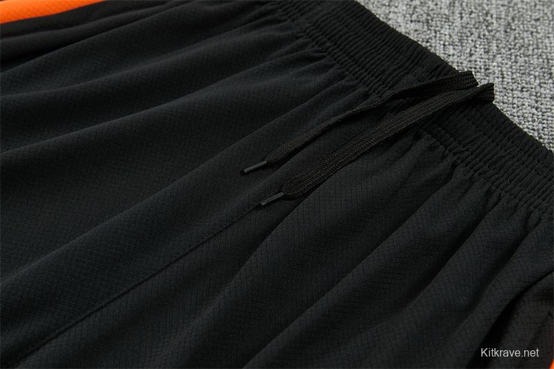 2026 Netherlands Black & Orange  Short Sleeve+Soccer Shorts