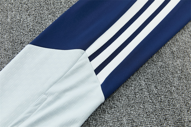 26/27 Real Madrid Away Navy Blue Half Zipper Jacket Tracksuit + Long Pants