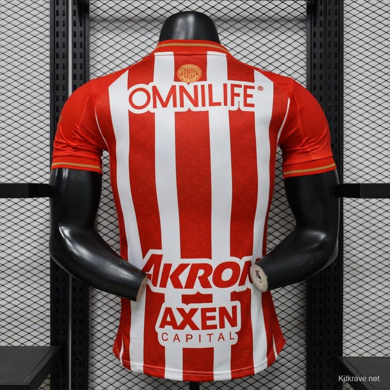 Player Version 26/27 Chivas de Guadalajara Red & White Stripes Home Jersey
