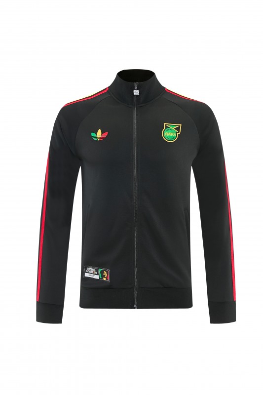 2026/27 Jamaica  Black  Full Zipper Jacket Tracksuit + Long Pants