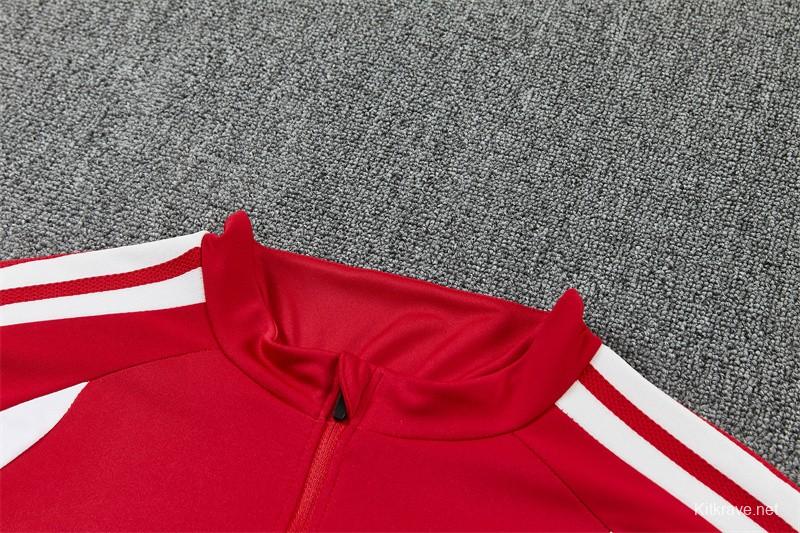2026 Spain Red Half Zipper Jacket Tracksuit + Long Pants