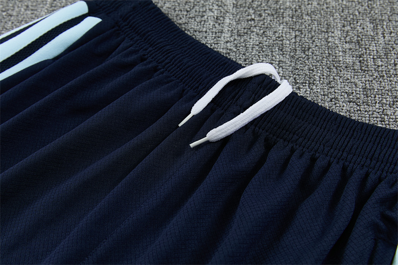 2026 Argentina White & Light Blue Radial Stripe Short Sleeve+Soccer Shorts