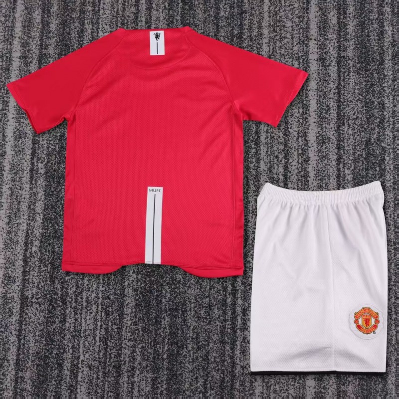 Retro Kids 07/08 Manchester United Home Jersey
