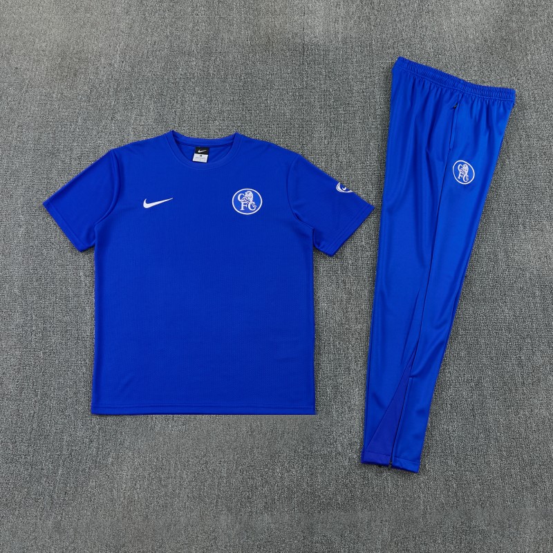 6/27 Chelsea Blue Short Sleeve Training Tee + Long Pants (Home)