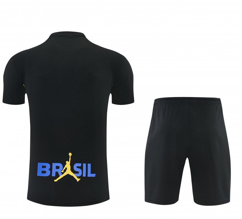 2026 Brazil Black Short Sleeve + Soccer Shorts