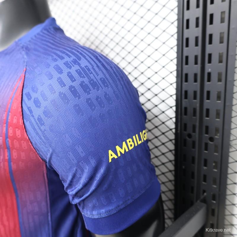 Player Version 25/26 FC Barcelona Royal Blue & Garnet Red  Special Edition Jersey