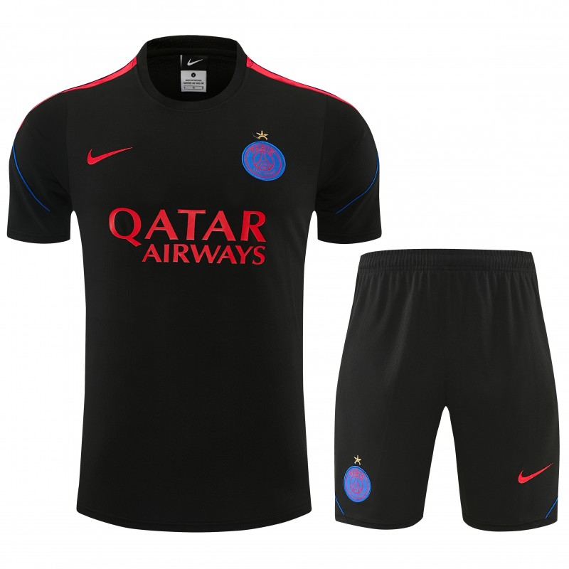 26/27 Pairs Black Short Sleeve+Soccer Shorts