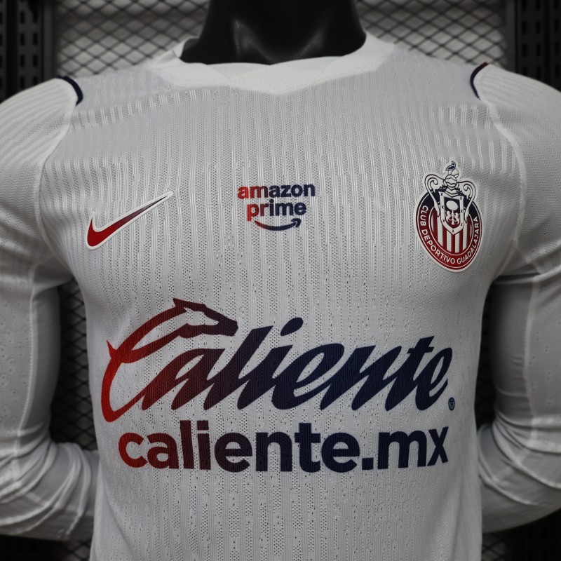 Player Version 26/27 Chivas Away White Long Sleeve Jersey