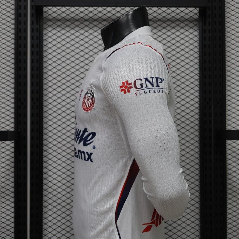Player Version 26/27 Chivas Away White Long Sleeve Jersey
