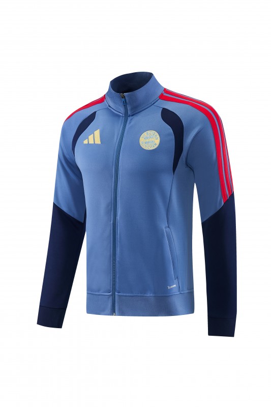 26/27 FC Bayern München 02  Blue Grey Full Zipper Jacket + Long Pants