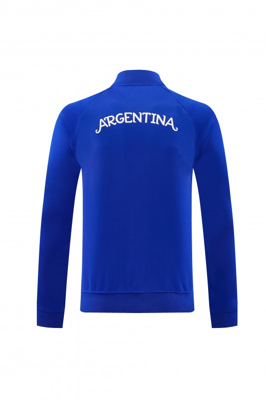 26/27 Argentina Colorful Blue Full Zipper Jacket + Long Pants