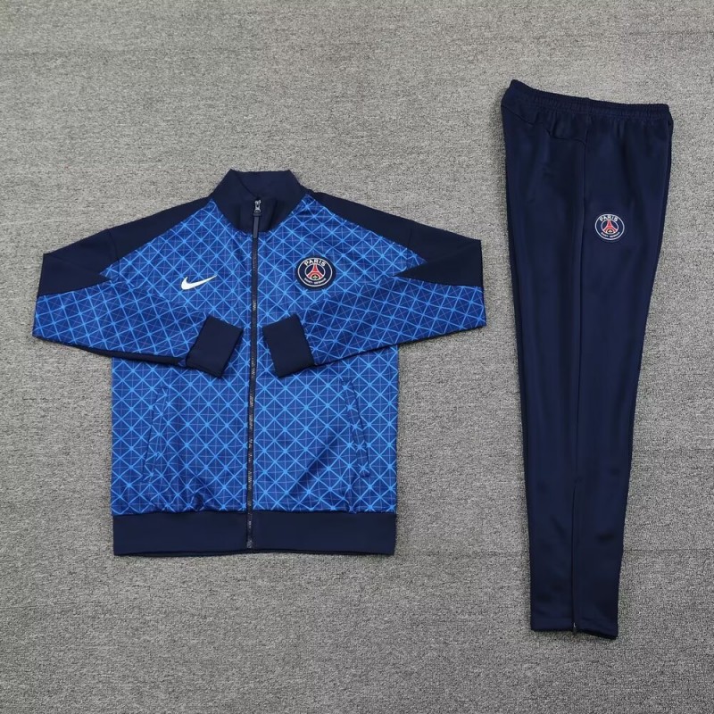 24/25 Paris Saint-Germain  Blue Full Zipper Jacket Tracksuit + Long Pants