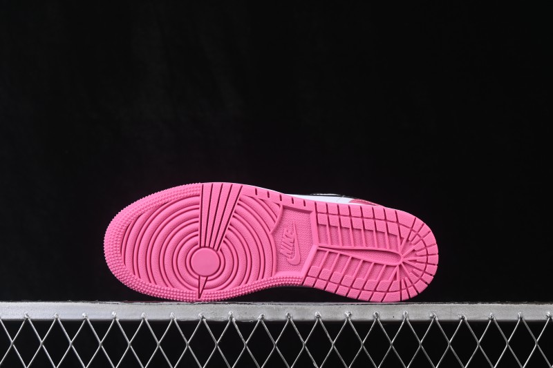 Air Jordan 1 Low Patent Leather Black Pink Low-Top Retro Cultural Basketball Shoes - IV2446-684