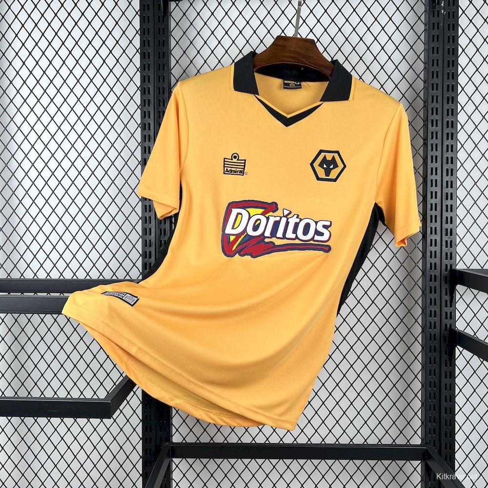 2003/04 Retro Wolverhampton Wanderers Home Gold with Black Trim Jersey