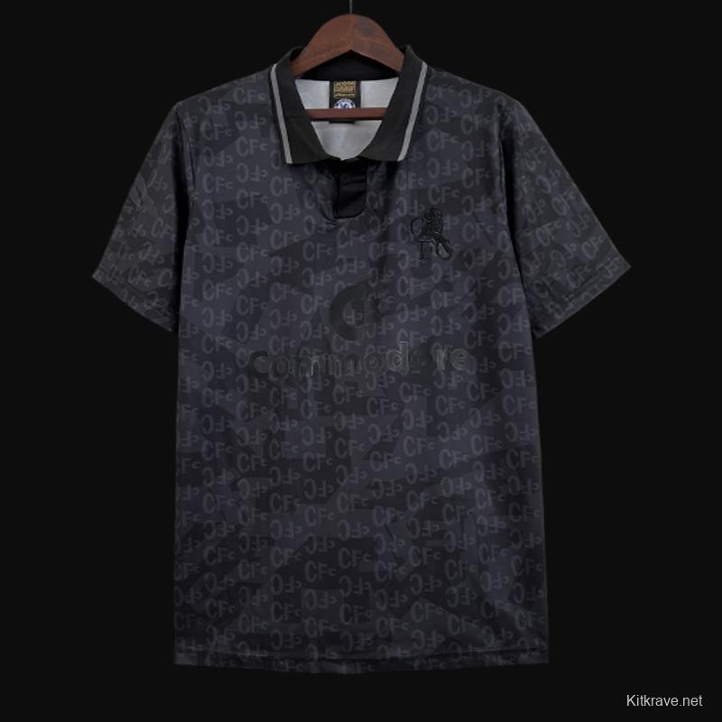 Retro Chelsea 1990 Black Special Black Out Jersey