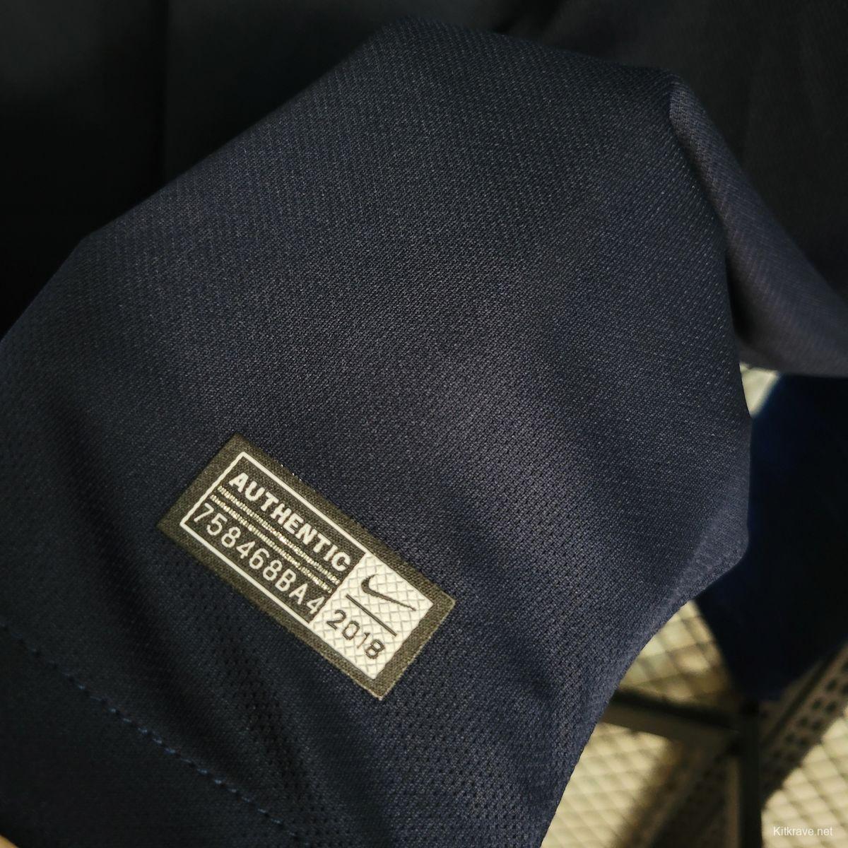 Retro 2018 France Home Long Sleeve Jersey