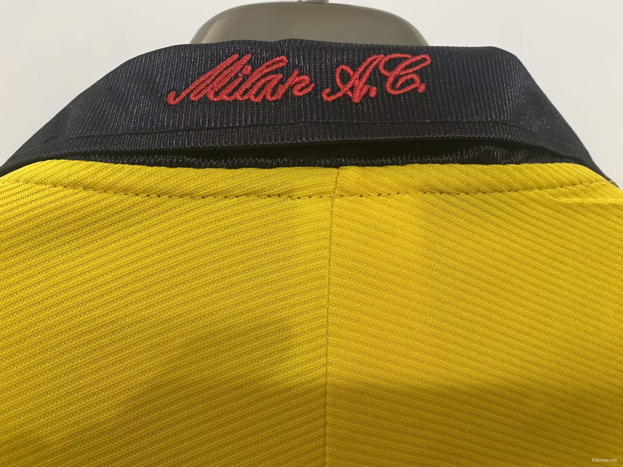 Retro 99/00 AC Milan Away Yellow Jersey