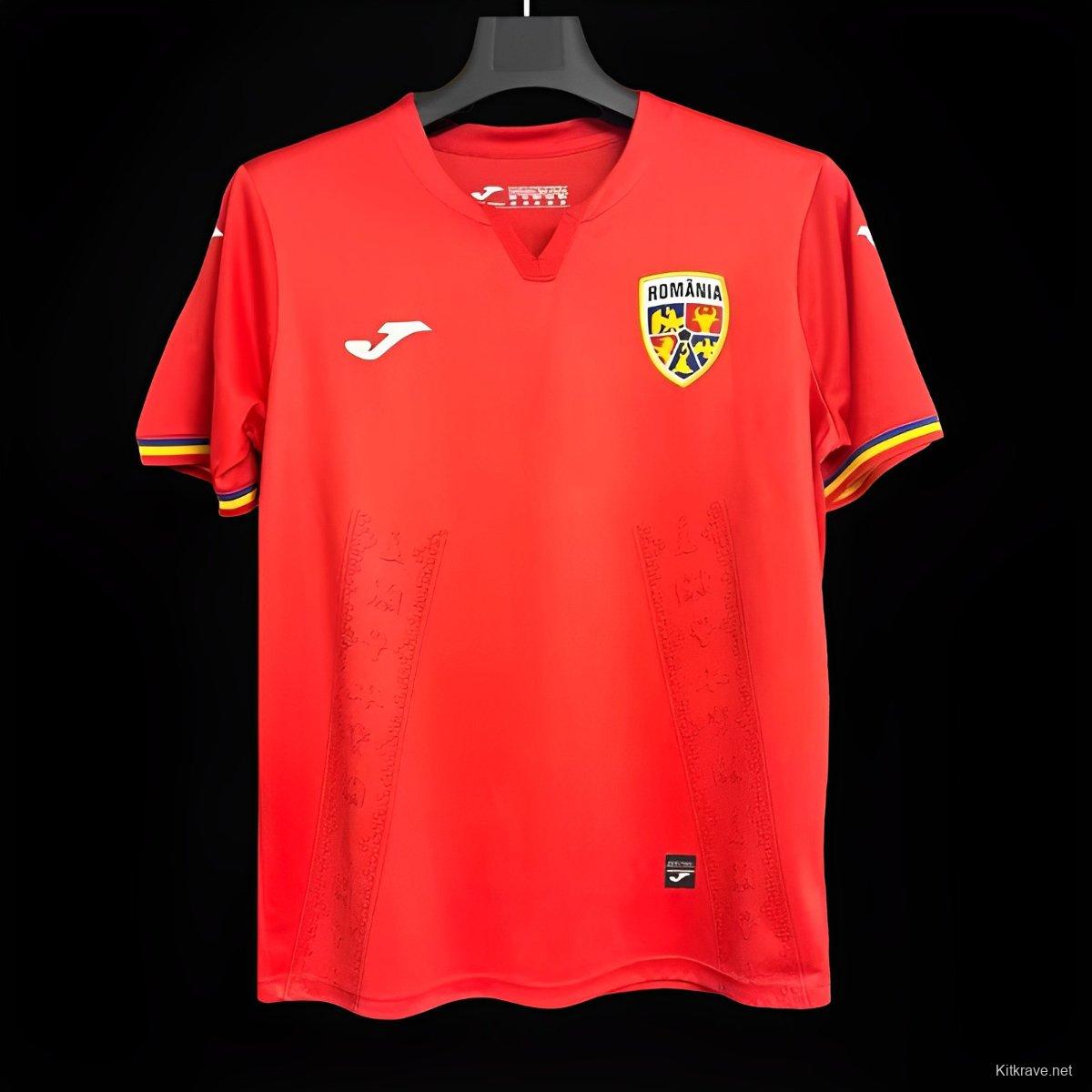 2024 Romania Away Red Jersey