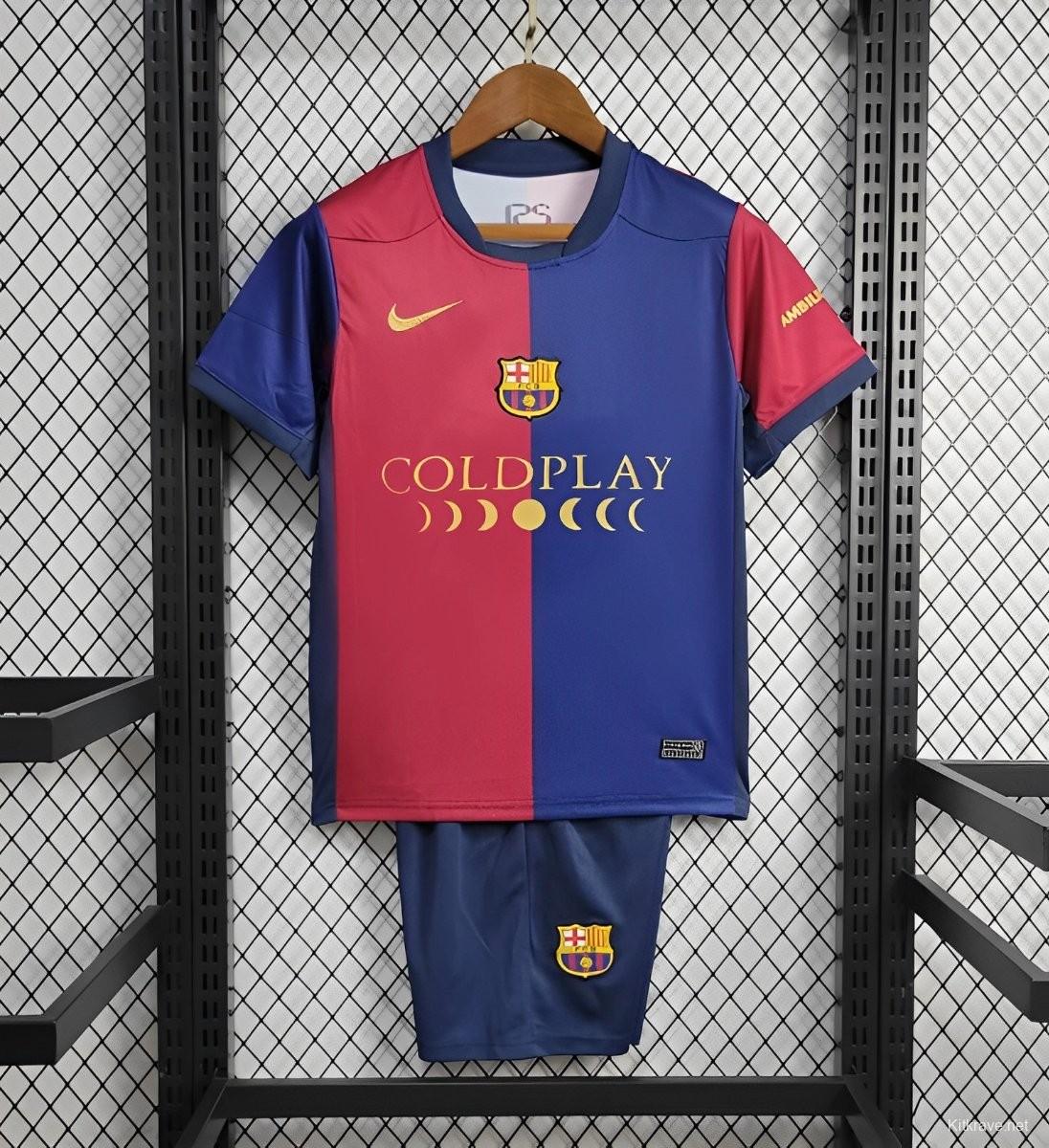 24/25 Kids Barcelona Coldplay Home Special Jersey